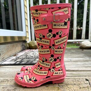 hunter x mickey mouse pink shiver original rain boot size 2